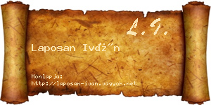 Laposan Iván névjegykártya